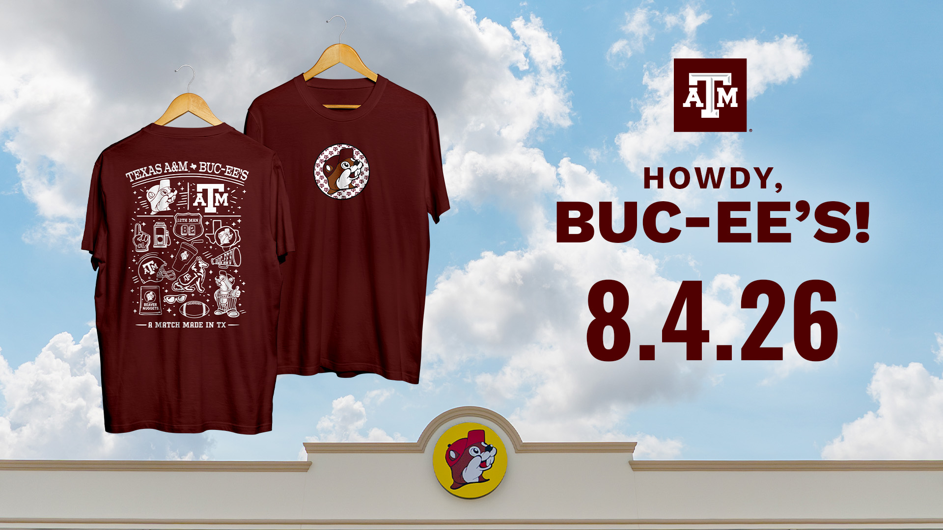 Texas A&M x Buc-ee’s Merchandise Available at Wharton Location